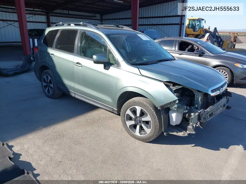 2018 Subaru Forester 2.5I Premium VIN JF2SJAEC2JH555633 фото 2