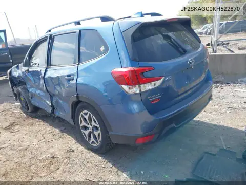 2019 Subaru Forester Premium VIN JF2SKAGC0KH522870 фото 3