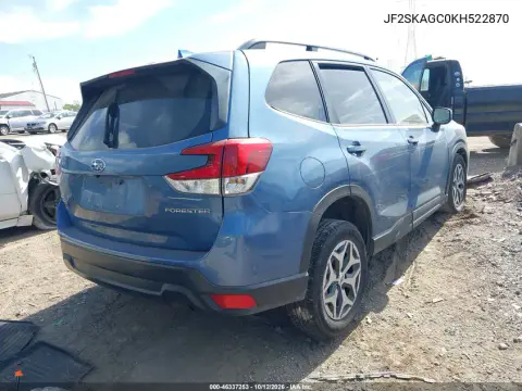 2019 Subaru Forester Premium VIN JF2SKAGC0KH522870 фото 4