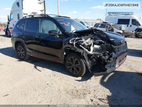 JF2SKAJC6PH421848 — 2023 Subaru Forester, Передняя часть, фото до ремонта