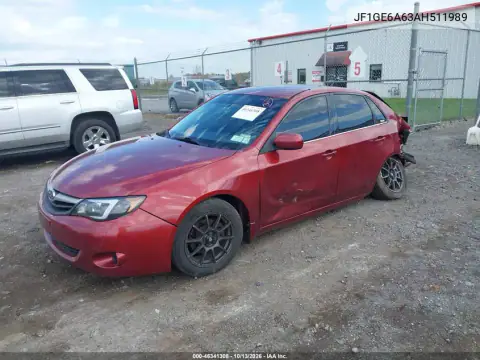JF1GE6A63AH511989 — 2010 Subaru Impreza, фото 3 с аукциона IAAI, Задняя часть