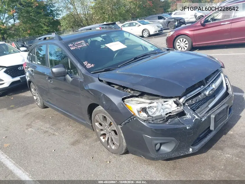 2012 Subaru Impreza 2.0I Sport Premium VIN JF1GPAL60CH228642 фото 1