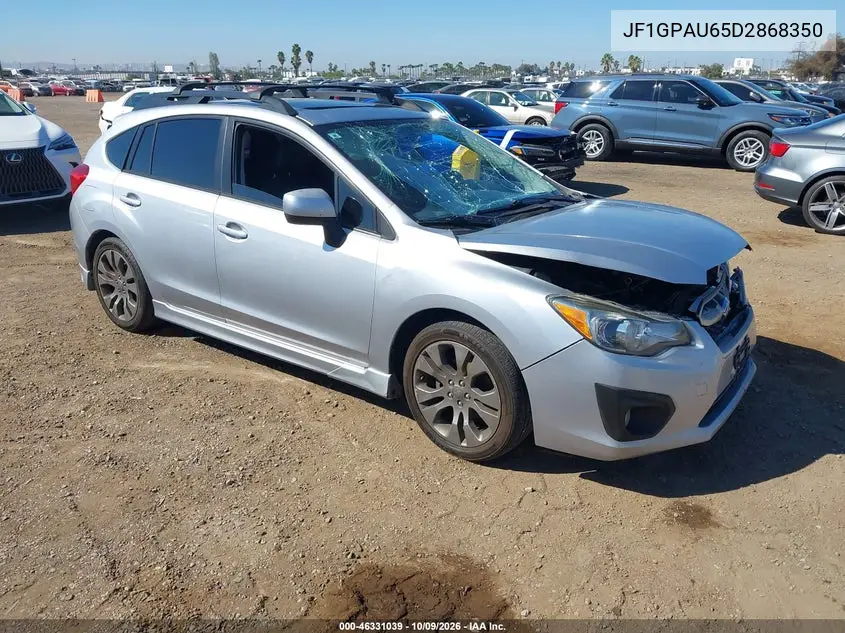 2013 Subaru Impreza 2.0I Sport Limited VIN JF1GPAU65D2868350 фото 2