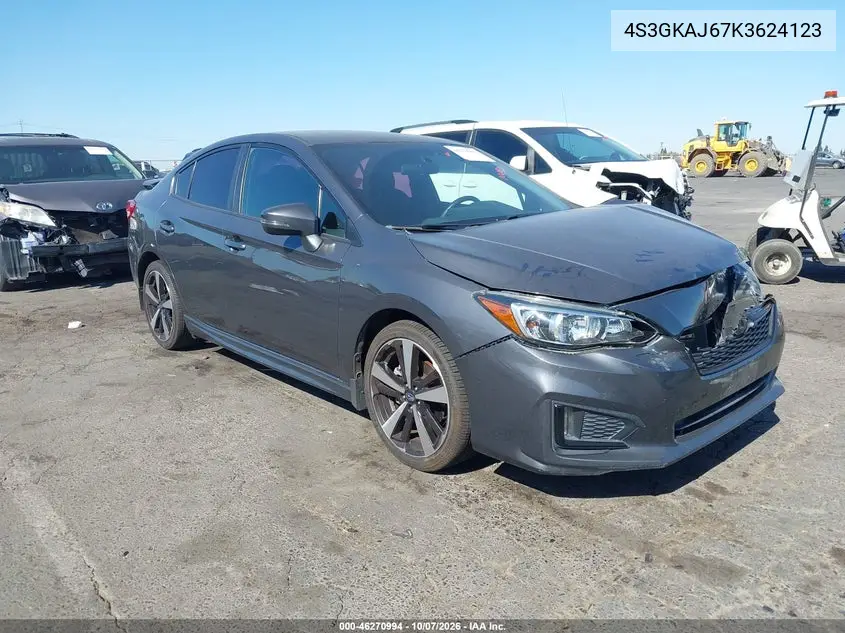 2019 Subaru Impreza 2.0I Sport VIN 4S3GKAJ67K3624123 фото 1