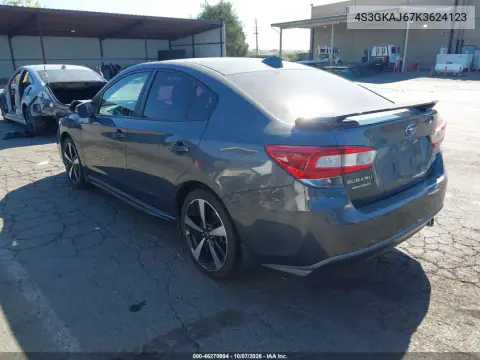 2019 Subaru Impreza 2.0I Sport VIN 4S3GKAJ67K3624123 фото 3