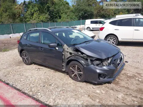 4S3GTAC63K3730806 — 2019 Subaru Impreza, Передняя часть, фото до ремонта