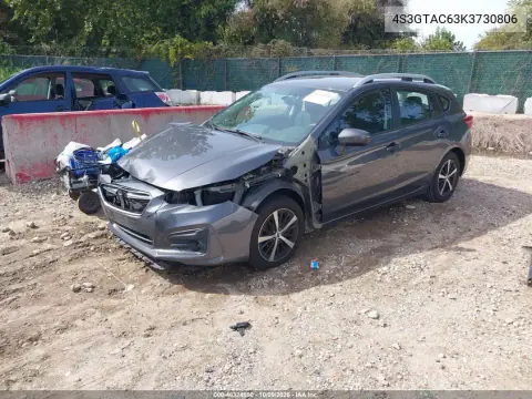 2019 Subaru Impreza 2.0I Premium VIN 4S3GTAC63K3730806 фото 3