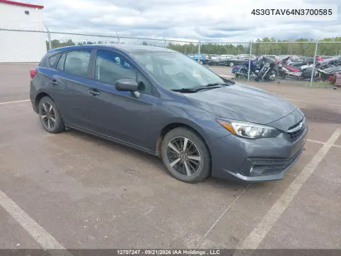 2022 Subaru Impreza Touring With Eyesight 5-Door VIN 4S3GTAV64N3700585 фото 2