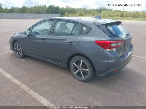 2022 Subaru Impreza Touring With Eyesight 5-Door VIN 4S3GTAV64N3700585 фото 4