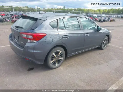 2022 Subaru Impreza Touring With Eyesight 5-Door VIN 4S3GTAV64N3700585 фото 5