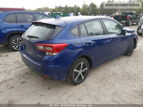 2022 Subaru Impreza VIN 4S3GTAV64N3700036 фото 4