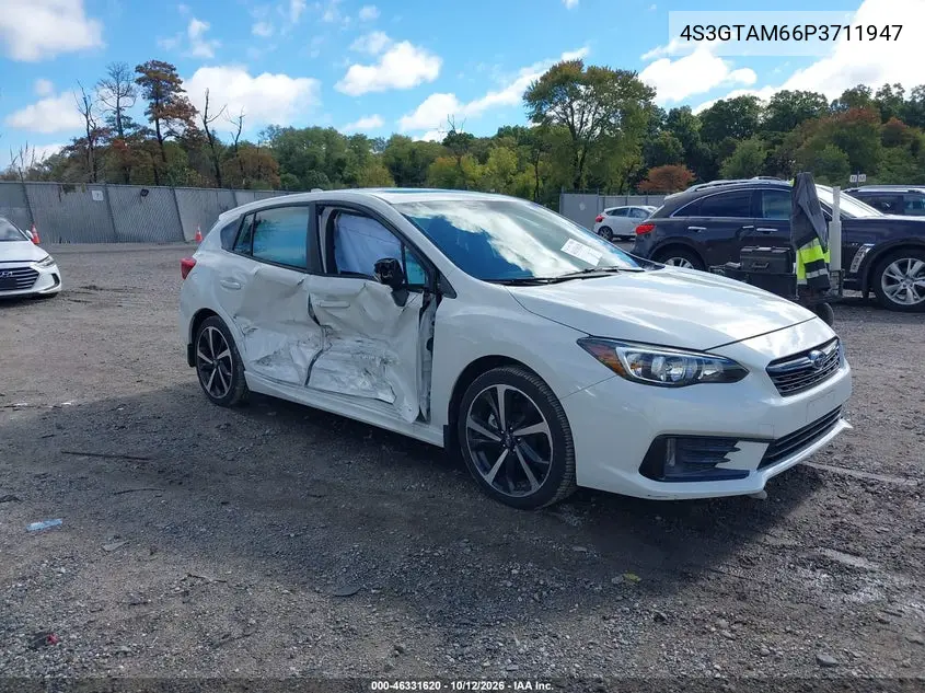 2023 Subaru Impreza Sport 5-Door VIN 4S3GTAM66P3711947 фото 2