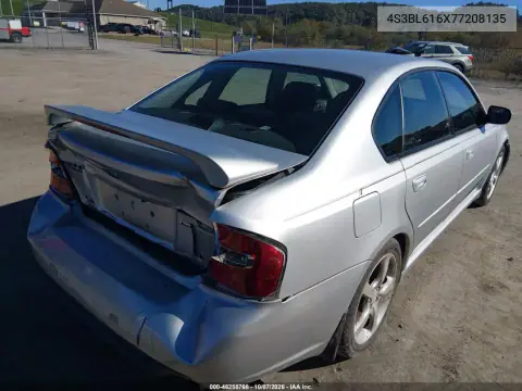 2007 Subaru Legacy 2.5I VIN 4S3BL616X77208135 фото 5