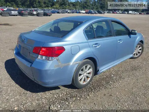 2011 Subaru Legacy 2.5I Premium VIN 4S3BMBC67B3212954 фото 5