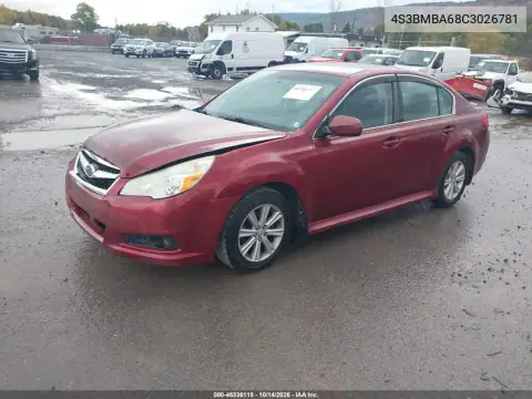 4S3BMBA68C3026781 — 2012 Subaru Legacy, фото 3 с аукциона IAAI, Передняя часть