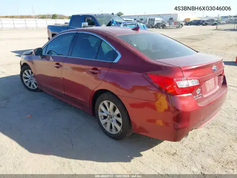 2016 Subaru Legacy 2.5I Premium VIN 4S3BNBH6XG3046006 фото 3