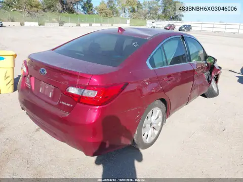 2016 Subaru Legacy 2.5I Premium VIN 4S3BNBH6XG3046006 фото 4