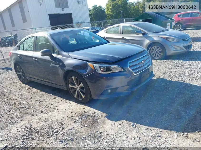 2017 Subaru Legacy 2.5I Limited VIN 4S3BNAN69H3060642 фото 2