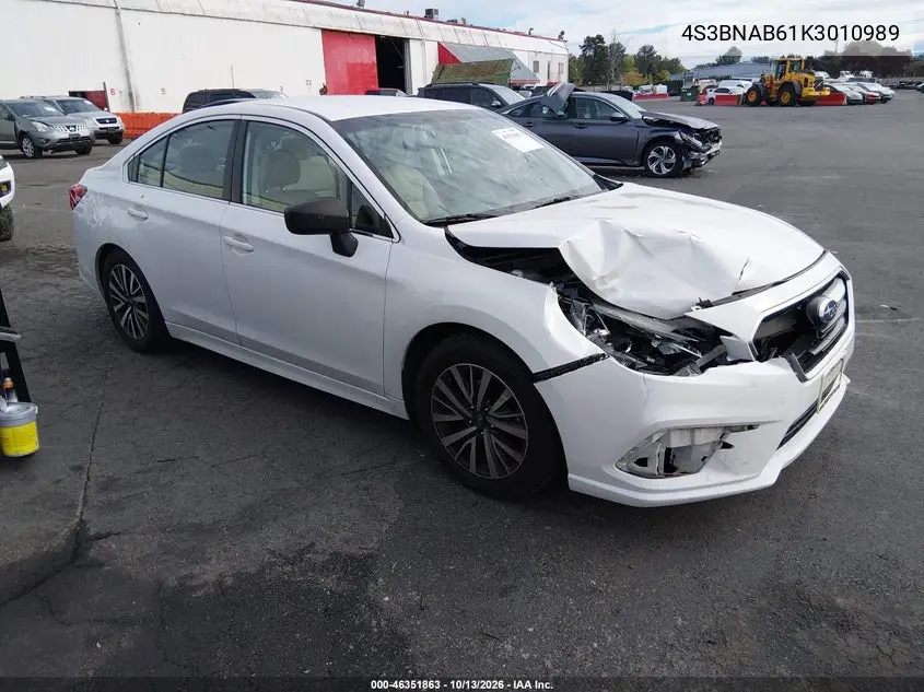 4S3BNAB61K3010989 — 2019 Subaru Legacy, фото 2 с аукциона IAAI, Передняя часть