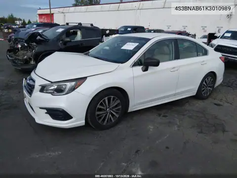 4S3BNAB61K3010989 — 2019 Subaru Legacy, фото 3 с аукциона IAAI, Передняя часть