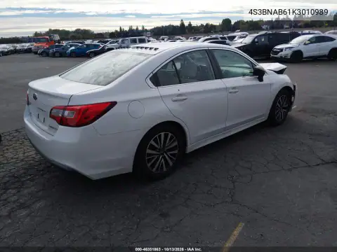 4S3BNAB61K3010989 — 2019 Subaru Legacy, фото 5 с аукциона IAAI, Передняя часть
