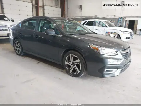 4S3BWAM62N3002253 — 2022 Subaru Legacy, Передний левый, фото до ремонта