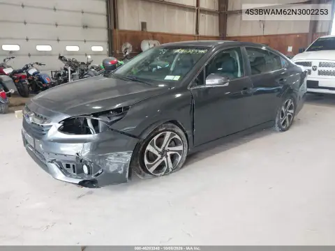 2022 Subaru Legacy Limited VIN 4S3BWAM62N3002253 фото 3