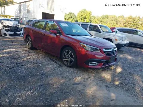 2022 Subaru Legacy Limited VIN 4S3BWAN68N3017189 фото 2