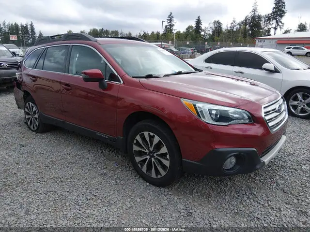4S4BSANC2G3336393 — 2016 Subaru Outback 2.5I Limited, Задняя часть (Rear), фото до ремонта