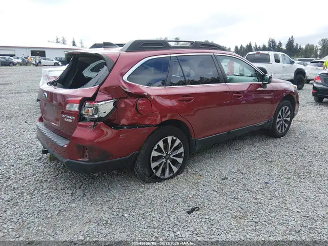 4S4BSANC2G3336393 — 2016 Subaru Outback 2.5I Limited, фото 4 с аукциона IAAI 14.10.2026, Задняя часть