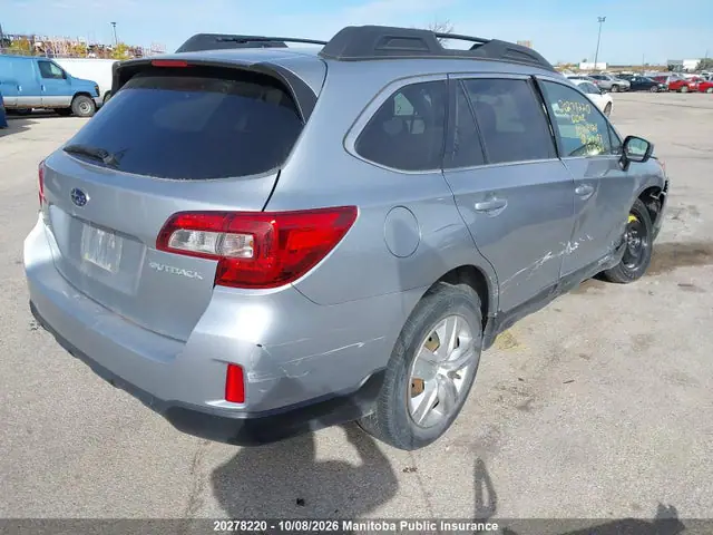 4S4BSCAC0H3343393 — 2017 Subaru Outback 2.5I, фото 4 с аукциона IAAI 14.10.2026, Правый бок
