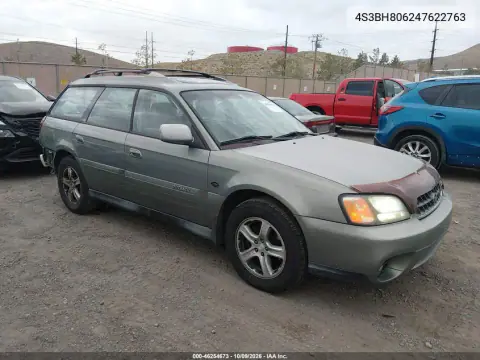 4S3BH806247622763 — 2004 Subaru Outback, Сзади, фото до ремонта