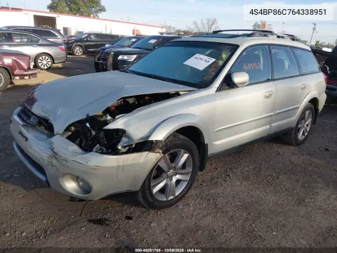2006 Subaru Outback 3.0R L.l. Bean Edition VIN 4S4BP86C764338951 фото 3