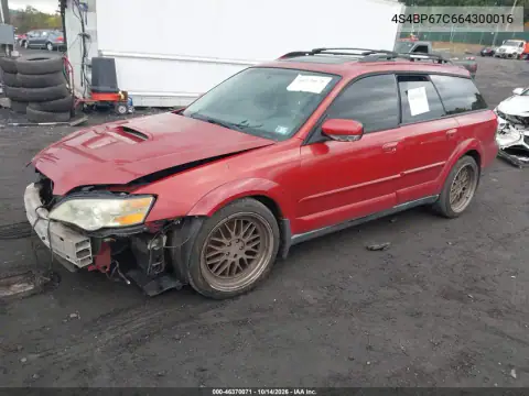 4S4BP67C664300016 — 2006 Subaru Outback, фото 3 с аукциона IAAI, Передняя часть