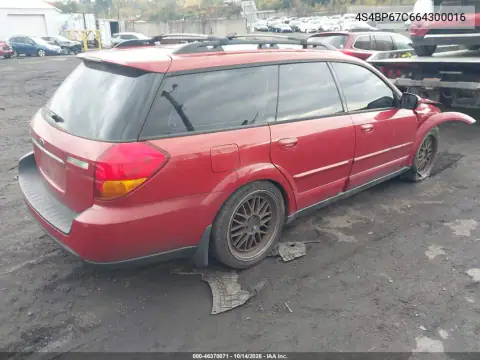4S4BP67C664300016 — 2006 Subaru Outback, фото 5 с аукциона IAAI, Передняя часть
