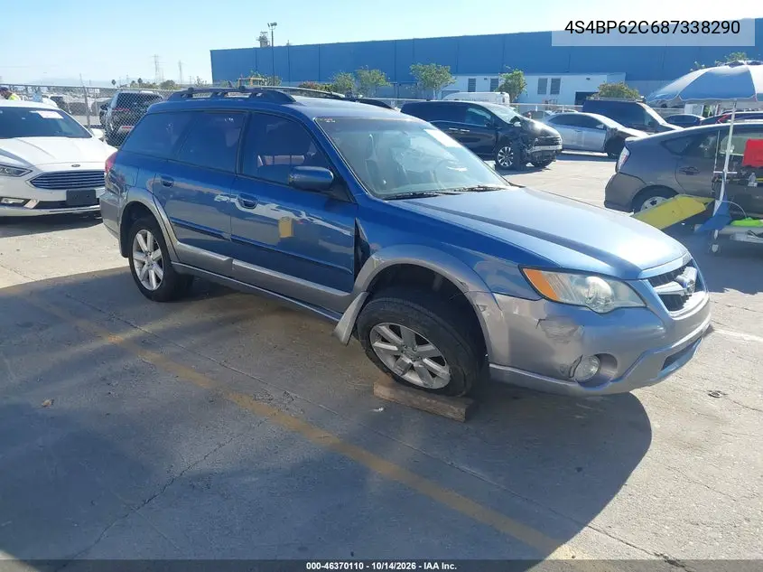 4S4BP62C687338290 — 2008 Subaru Outback, фото 2 с аукциона IAAI, Правый бок