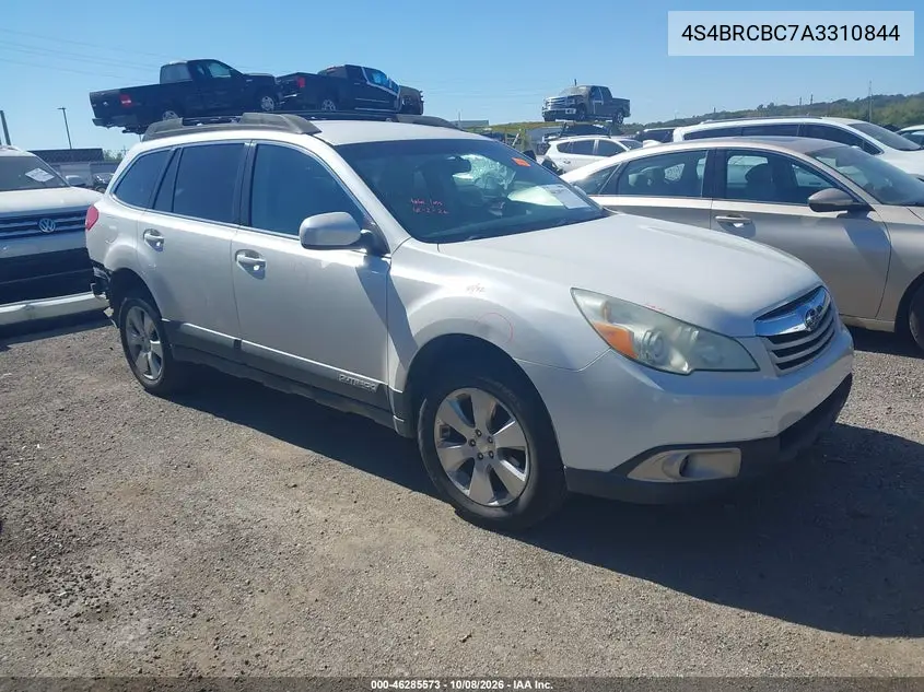 2010 Subaru Outback 2.5I Premium VIN 4S4BRCBC7A3310844 фото 2