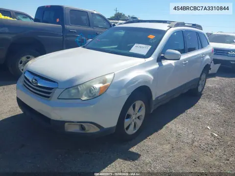 2010 Subaru Outback 2.5I Premium VIN 4S4BRCBC7A3310844 фото 3