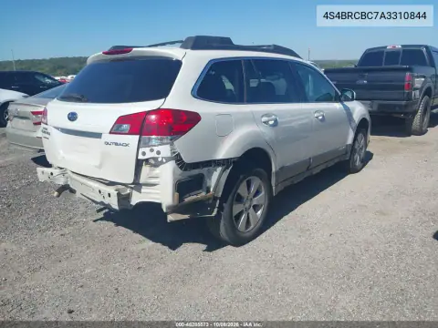 2010 Subaru Outback 2.5I Premium VIN 4S4BRCBC7A3310844 фото 5