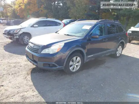2010 Subaru Outback 2.5I Limited VIN 4S4BRBKC4A3383681 фото 3