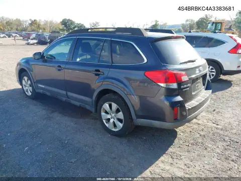 2010 Subaru Outback 2.5I Limited VIN 4S4BRBKC4A3383681 фото 4