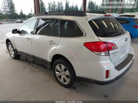 4S4BRDKC9A2375254 — 2010 Subaru Outback, фото 4 с аукциона IAAI, Справа сзади