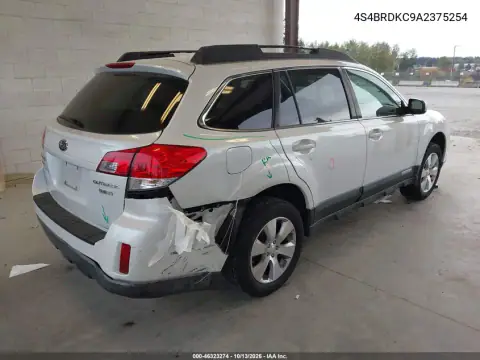 4S4BRDKC9A2375254 — 2010 Subaru Outback, фото 5 с аукциона IAAI, Справа сзади