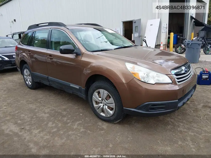 2011 Subaru Outback 2.5I VIN 4S4BRBAC4B3396871 фото 1
