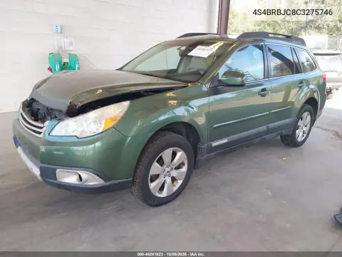 2012 Subaru Outback 2.5I Limited VIN 4S4BRBJC8C3275746 фото 3