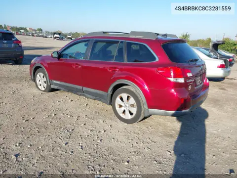 2012 Subaru Outback 2.5I Limited VIN 4S4BRBKC8C3281559 фото 3