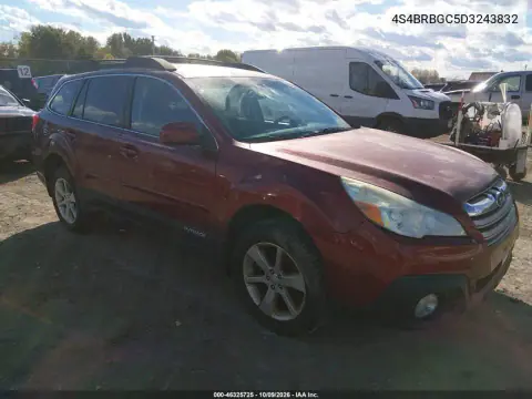 4S4BRBGC5D3243832 — 2013 Subaru Outback, Естественный износ, фото до ремонта