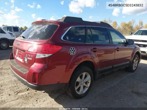 2013 Subaru Outback 2.5I Premium VIN 4S4BRBGC5D3243832 фото 5