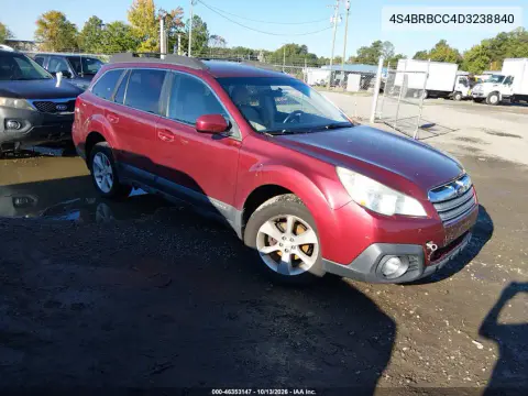 4S4BRBCC4D3238840 — 2013 Subaru Outback, Естественный износ, фото до ремонта