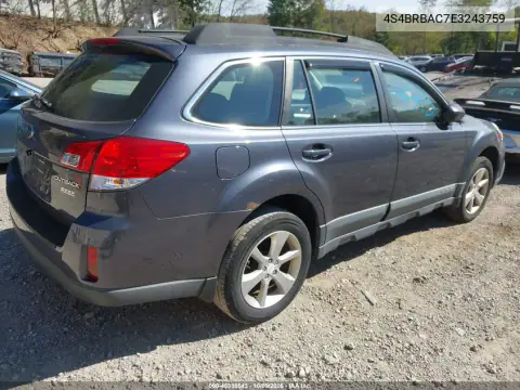 2014 Subaru Outback 2.5I VIN 4S4BRBAC7E3243759 фото 5